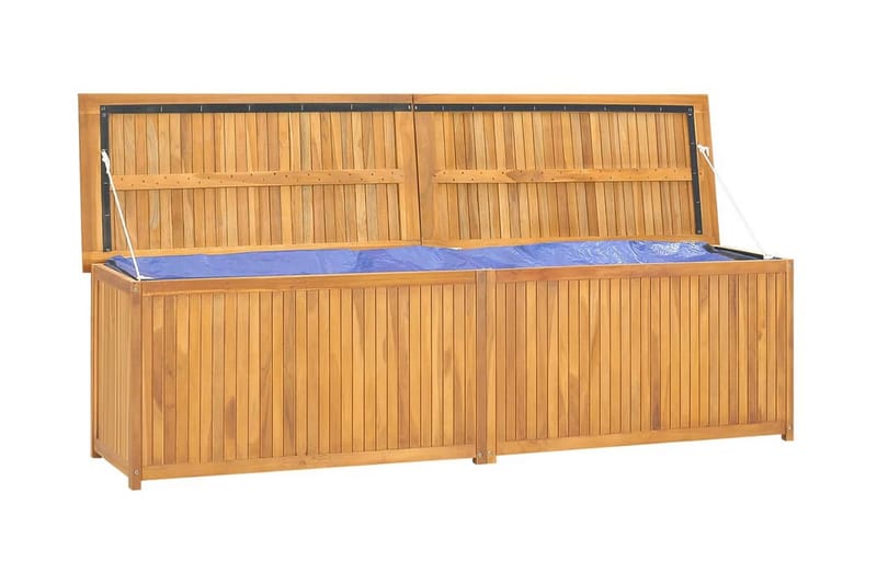 Trädgårdslåda 200x50x53 cm massiv teak - Brun - Utemöbler - Övrigt utemöbler - Tillbehör utomhus - Utomhuskrukor