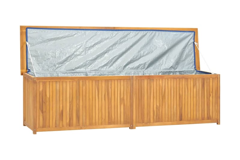Trädgårdslåda 200x50x53 cm massiv teak - Brun - Utemöbler - Övrigt utemöbler - Tillbehör utomhus - Utomhuskrukor