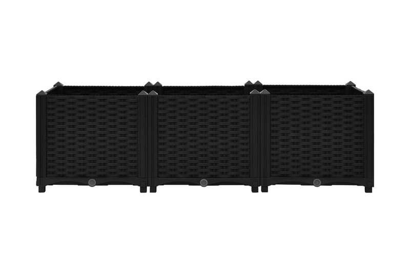 Upphöjd odlingslåda 120x40x38 cm polypropen - Svart - Utemöbler - Övrigt utemöbler - Tillbehör utomhus - Utomhuskrukor