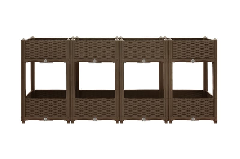 Upphöjd odlingslåda 160x40x71 cm polypropen - Brun - Utemöbler - Övrigt utemöbler - Tillbehör utomhus - Utomhuskrukor