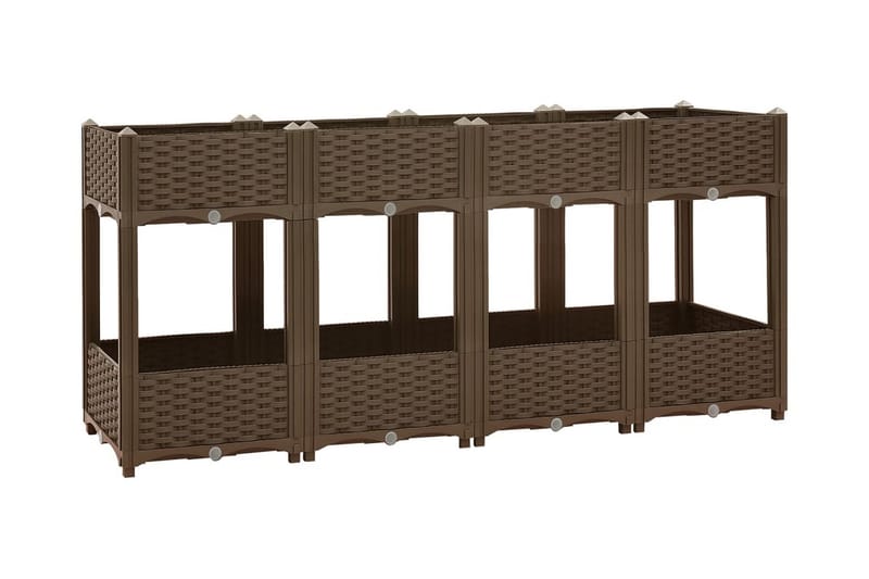 Upphöjd odlingslåda 160x40x71 cm polypropen - Brun - Utemöbler - Övrigt utemöbler - Tillbehör utomhus - Utomhuskrukor