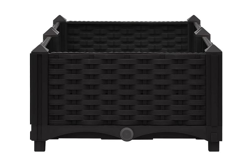 Upphöjd odlingslåda 80x40x23 cm polypropen - Svart - Utemöbler - Övrigt utemöbler - Tillbehör utomhus - Utomhuskrukor