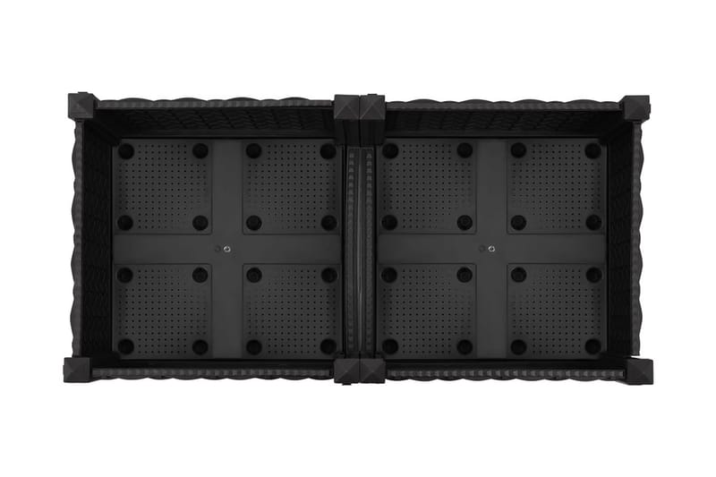 Upphöjd odlingslåda 80x40x23 cm polypropen - Svart - Utemöbler - Övrigt utemöbler - Tillbehör utomhus - Utomhuskrukor