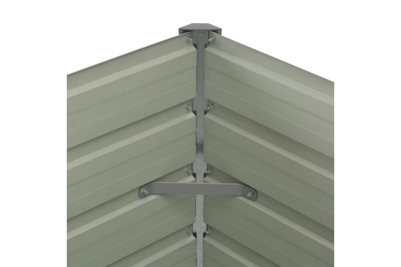 Upphöjd odlingslåda antracit 100x100x77 cm galvaniserat stål - Grå - Utemöbler - Övrigt utem�öbler - Tillbehör utomhus - Utomhuskrukor
