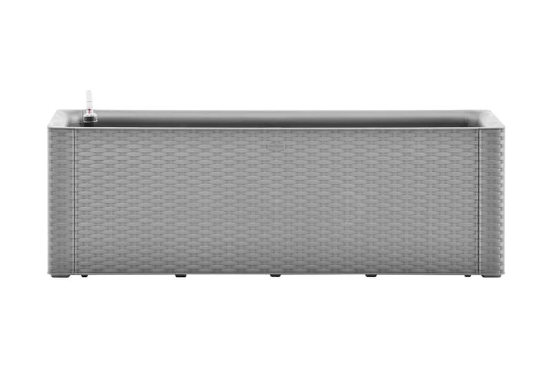 Upphöjd odlingslåda med självbevattning grå 100x43x33 cm - Grå - Utemöbler - Övrigt utemöbler - Tillbehör utomhus - Utomhuskrukor