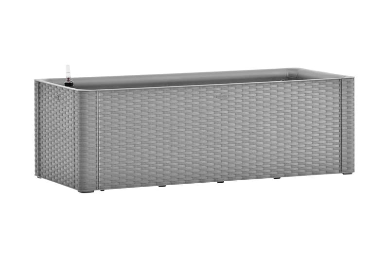 Upphöjd odlingslåda med självbevattning grå 100x43x33 cm - Grå - Utemöbler - Övrigt utemöbler - Tillbehör utomhus - Utomhuskrukor