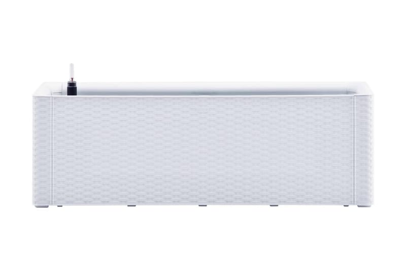 Upphöjd odlingslåda med självbevattning vit 100x43x33 cm - Vit - Utemöbler - Övrigt utemöbler - Tillbehör utomhus - Utomhuskrukor