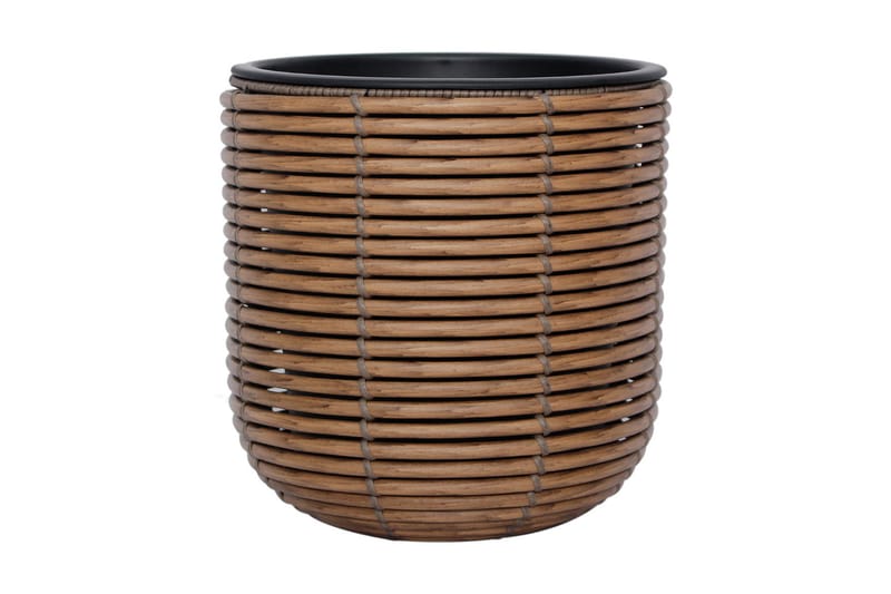 Wicker Blomkruka D27xH28 cm Brun - Utemöbler - Övrigt utemöbler - Tillbehör utomhus - Utomhuskrukor