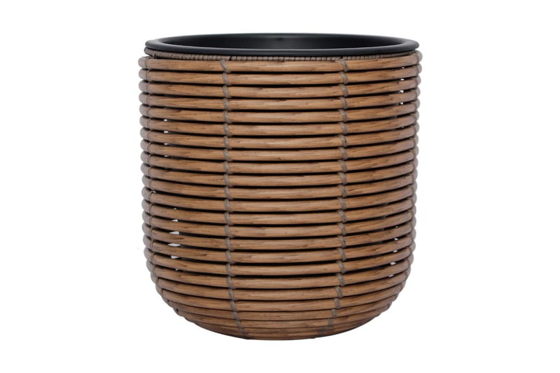 Wicker Blomkruka D27xH28 cm Brun - Stor blomkruka - Utomhuskrukor