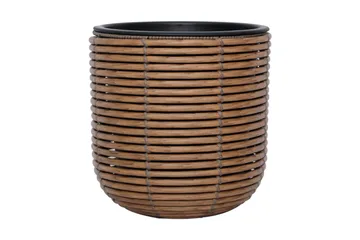Wicker Blomkruka D27xH28 cm Brun - Utemöbler - Övrigt utemöbler - Tillbehör utomhus - Utomhuskrukor