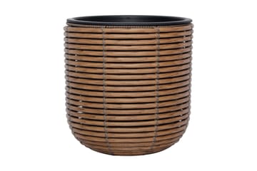 Wicker Blomkruka D27xH28 cm Brun - Utemöbler - Övrigt utemöbler - Tillbehör utomhus - Utomhuskrukor