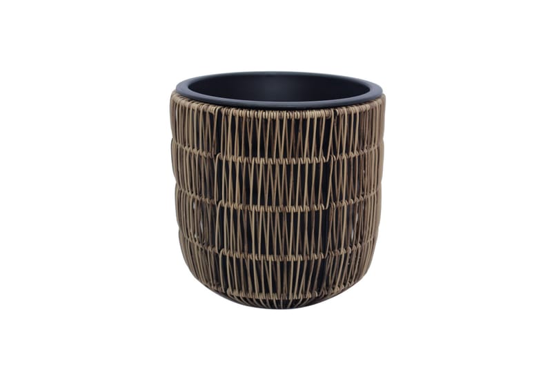 Wicker Blomkruka D27xH28 cm Ljusbrun - Utemöbler - Övrigt utemöbler - Tillbehör utomhus - Utomhuskrukor