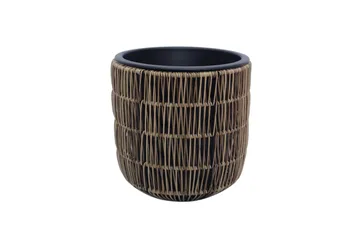 Wicker Blomkruka D27xH28 cm Ljusbrun - Utemöbler - Övrigt utemöbler - Tillbehör utomhus - Utomhuskrukor