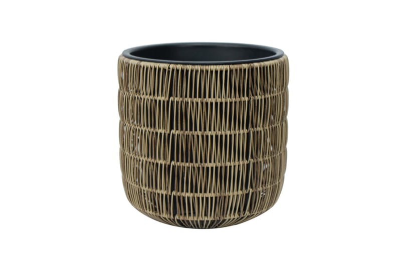 Wicker Blomkruka D35xH36 cm Ljusbrun - Stor blomkruka - Utomhuskrukor