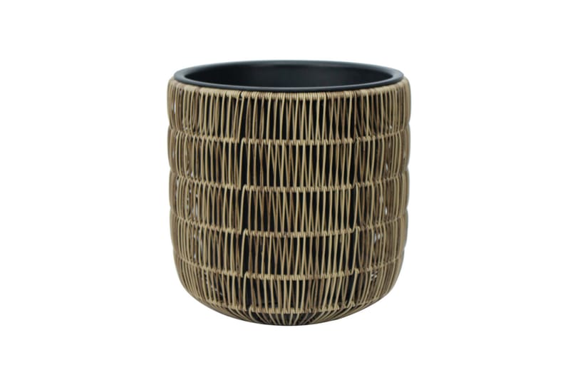 Wicker Blomkruka D35xH36 cm Ljusbrun - Utemöbler - Övrigt utemöbler - Tillbehör utomhus - Utomhuskrukor