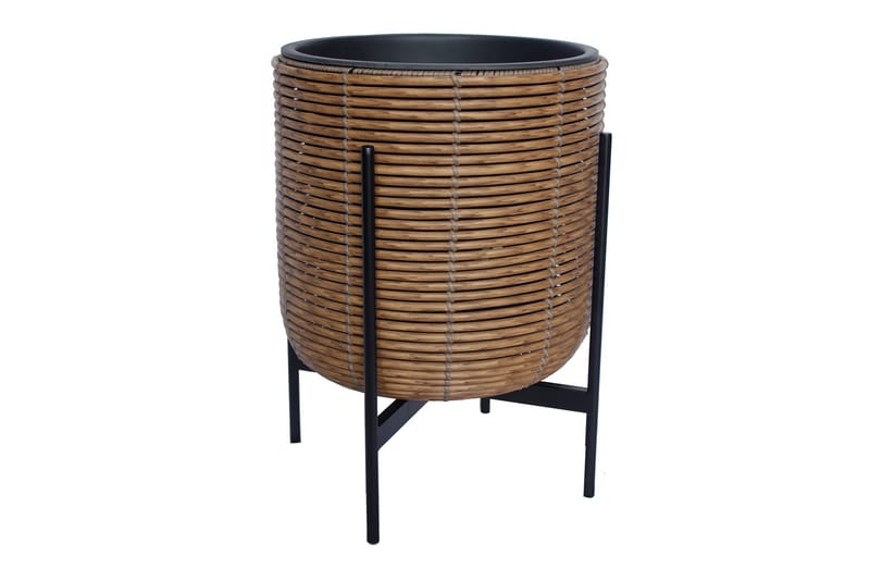 Wicker Blomkruka på stativ 38x38xH49 cm Brun - Utemöbler - Övrigt utemöbler - Tillbehör utomhus - Utomhuskrukor