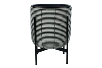 Wicker Blomkruka på stativ 38x38xH49 cm Grå - Utemöbler - Övrigt utemöbler - Tillbehör utomhus - Utomhuskrukor