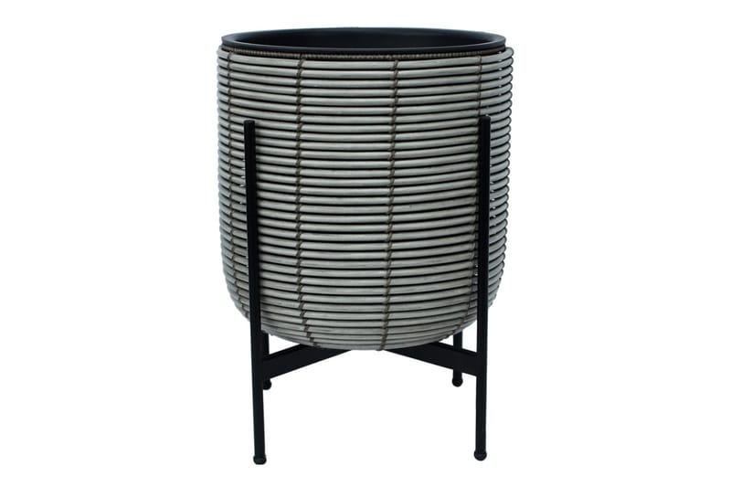 Wicker Blomkruka på stativ 38x38xH49 cm Grå - Utemöbler - Övrigt utemöbler - Tillbehör utomhus - Utomhuskrukor