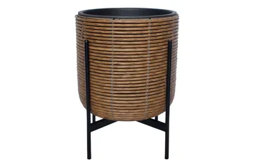 Wicker Blomkruka på stativ 38x38xH49 cm Brun - Utemöbler - Övrigt utemöbler - Tillbehör utomhus - Utomhuskrukor