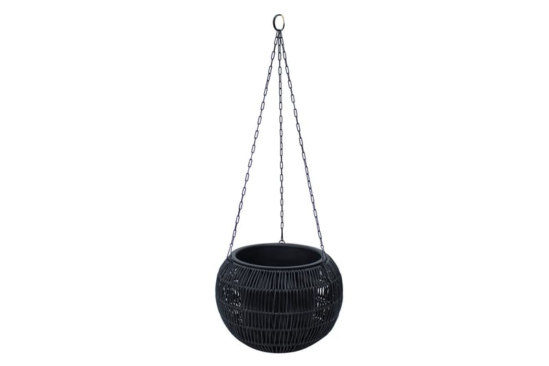 Wicker Hängande Kruka D32xH22 cm Svart - Utemöbler - Övrigt utemöbler - Tillbehör utomhus - Utomhuskrukor
