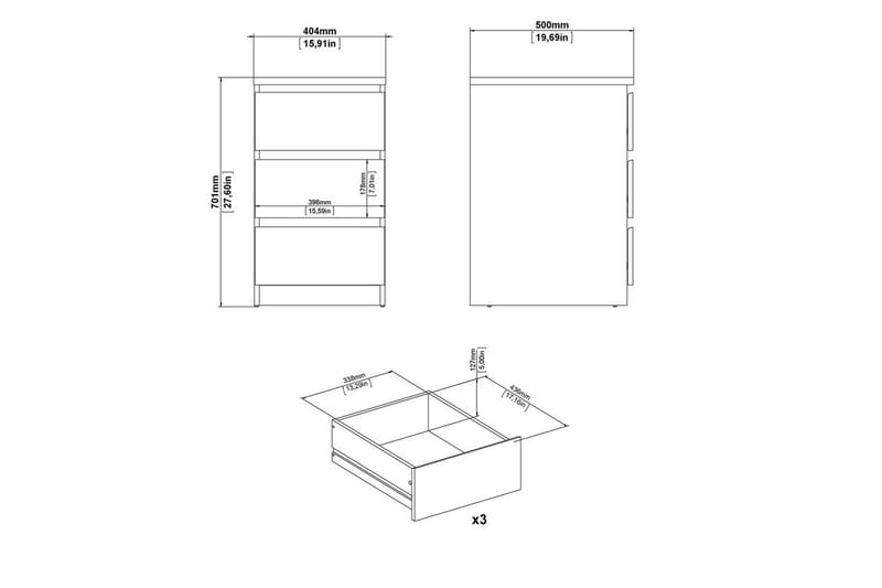 Salomns Byrå 70,1 cm - Vit - Förvaring - Förvaringsmöbler - Byrå