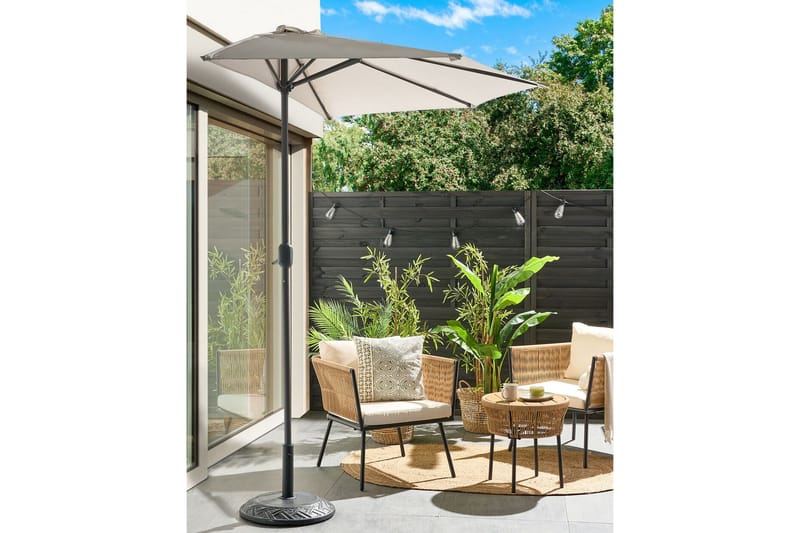 Carleton Parasoll 100x270 cm - Beige/Svart - Utemöbler - Solskydd - Parasoll