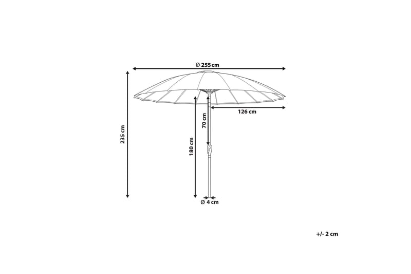 Faenza Parasoll 255 cm - Röd/Svart - Utemöbler - Solskydd - Parasoll - Balkongparasoll