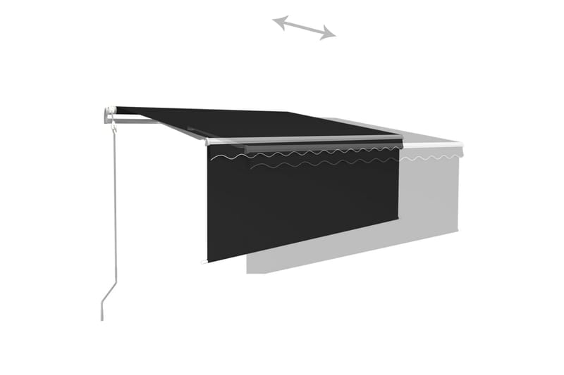 Automatiserad markis med rullgardin 3x2,5m cm antracit - Antracit - Utemöbler - Solskydd - Markiser - Fönstermarkis