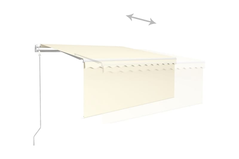 Automatiserad markis med rullgardin 3x2,5m cm gräddvit - Kräm - Utemöbler - Solskydd - Markiser - Fönstermarkis
