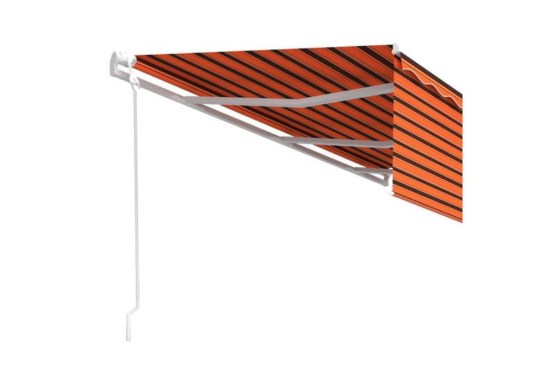 Automatiserad markis med rullgardin 6x3m orange/brun - Orange - Fönstermarkis - Markiser