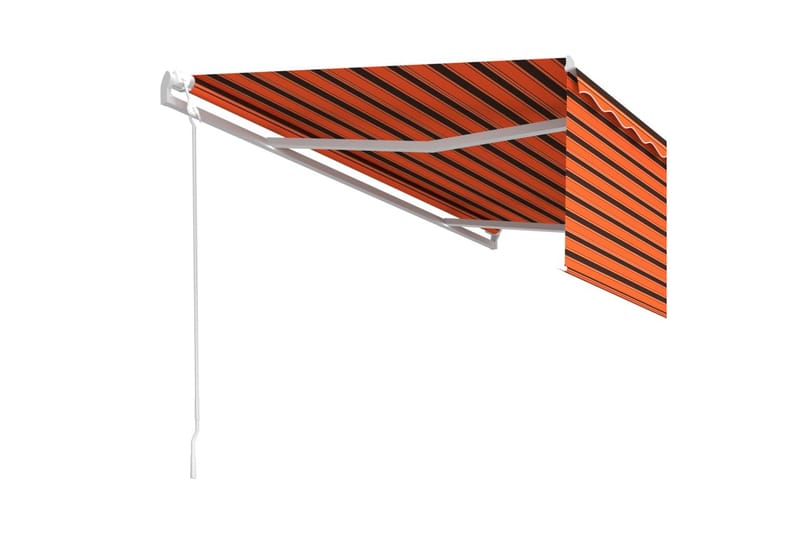 Automatisk Infällbar markis med vindsensor & LED 5x3 m - Orange - Balkongmarkis - Markiser - Terrassmarkis