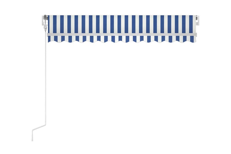 Automatisk markis 300x250 cm blå och vit - Blå - Utemöbler - Solskydd - Markiser - Balkongmarkis