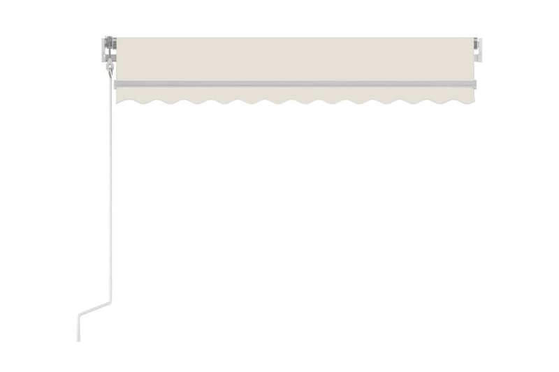 Automatisk markis 350x250 cm gräddvit - Vit - Utemöbler - Solskydd - Markiser - Balkongmarkis