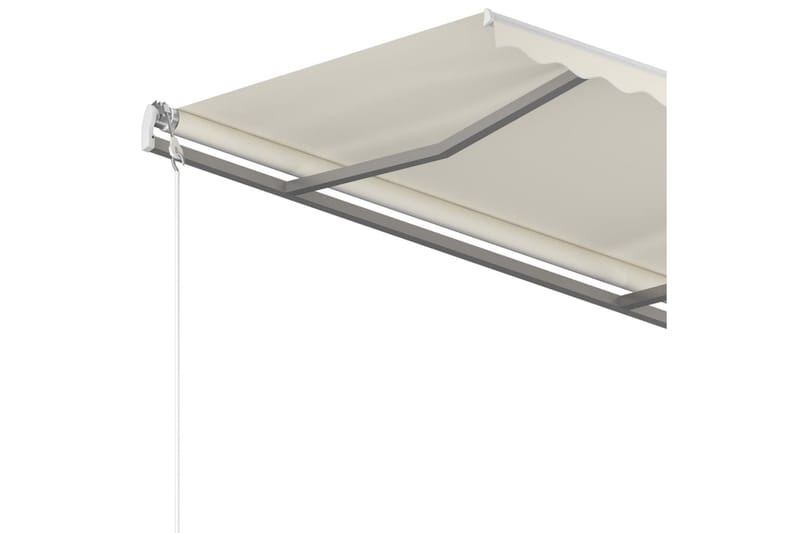 Automatisk markis 450x300 cm gräddvit - Vit - Utemöbler - Solskydd - Markiser - Balkongmarkis