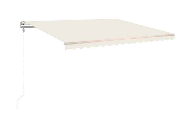 Automatisk markis 450x300 cm gräddvit - Vit - Utemöbler - Solskydd - Markiser - Balkongmarkis