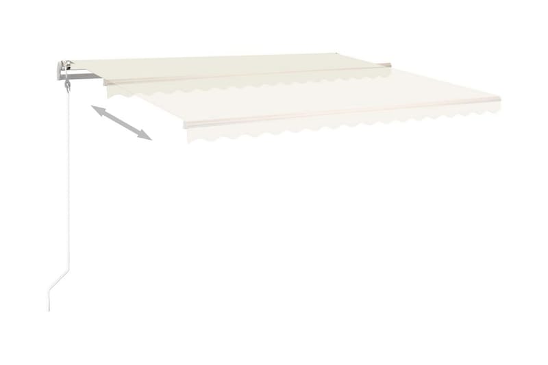 Automatisk markis 450x300 cm gräddvit - Vit - Utemöbler - Solskydd - Markiser - Balkongmarkis