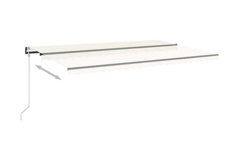 Automatisk markis 500x300 cm gräddvit - Vit - Utemöbler - Solskydd - Markiser - Balkongmarkis