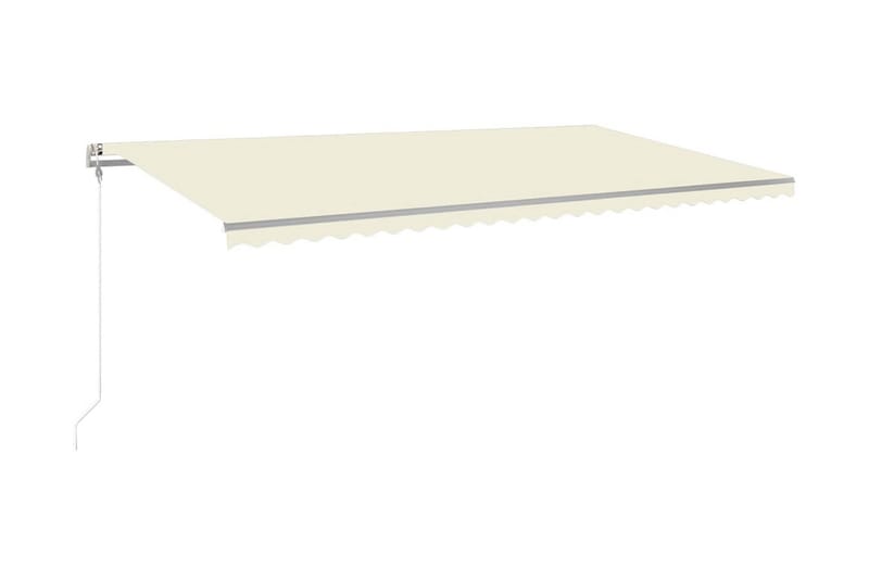 Automatisk markis 600x350 cm gräddvit - Kräm - Utemöbler - Solskydd - Markiser - Balkongmarkis
