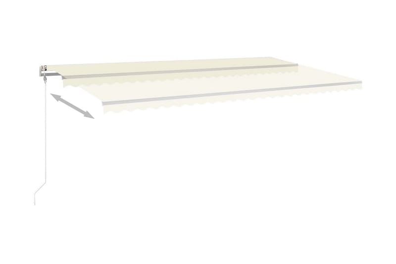 Automatisk markis 600x350 cm gräddvit - Kräm - Utemöbler - Solskydd - Markiser - Balkongmarkis