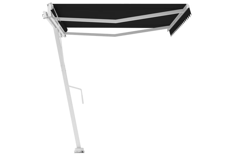 Automatisk markis fristående 400x350 cm antracit - Grå - Utemöbler - Solskydd - Markiser - Balkongmarkis