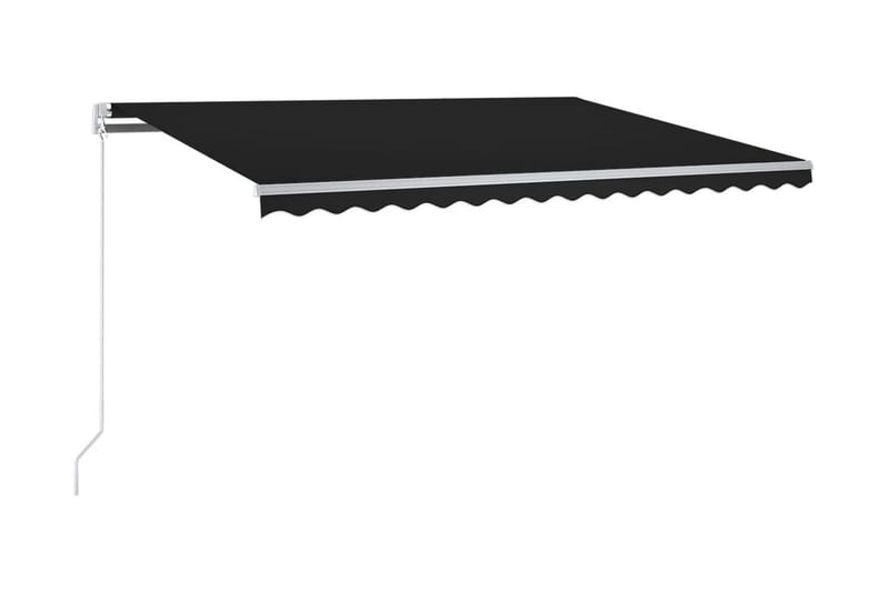 Automatisk markis med vindsensor & LED 300x250 cm antracit - Grå - Utemöbler - Solskydd - Markiser - Balkongmarkis