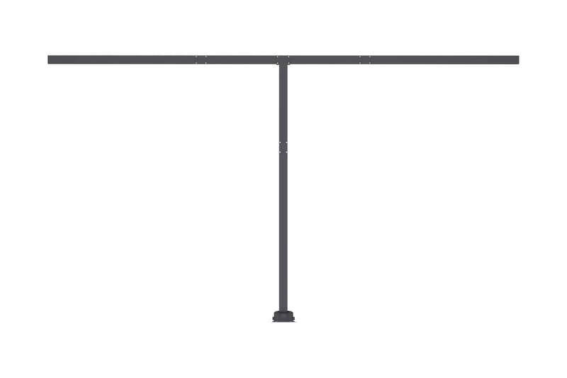 Automatisk markis med vindsensor & LED 400x300 cm gräddvit - Vit - Utemöbler - Solskydd - Markiser - Fönstermarkis
