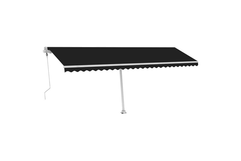Automatisk markis med vindsensor & LED 600x300 cm antracit - Antracit - Utemöbler - Solskydd - Markiser - Balkongmarkis