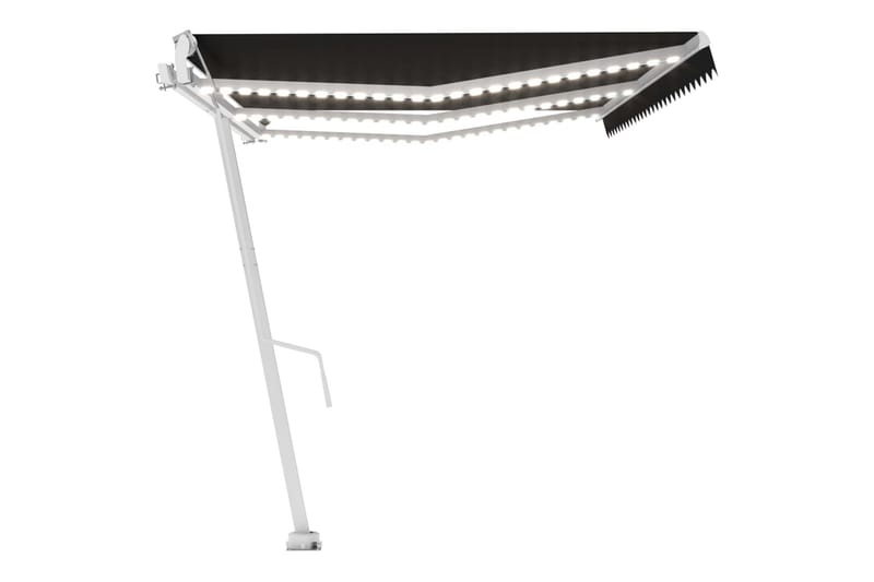 Automatisk markis med vindsensor & LED 600x300 cm antracit - Antracit - Utemöbler - Solskydd - Markiser - Balkongmarkis