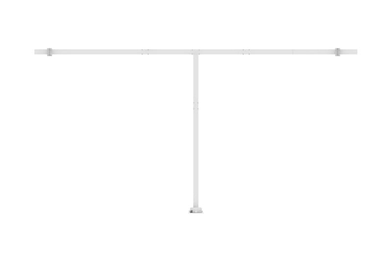 Automatisk markis med vindsensor & LED 600x300 cm gräddvit - Vit - Utemöbler - Solskydd - Markiser - Balkongmarkis