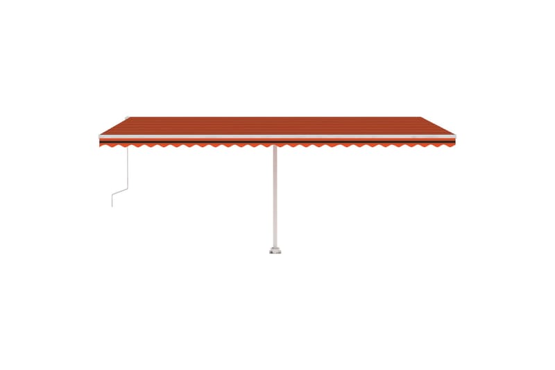Automatisk markis med vindsensor & LED 600x300cm orange/brun - Orange - Utemöbler - Solskydd - Markiser - Balkongmarkis
