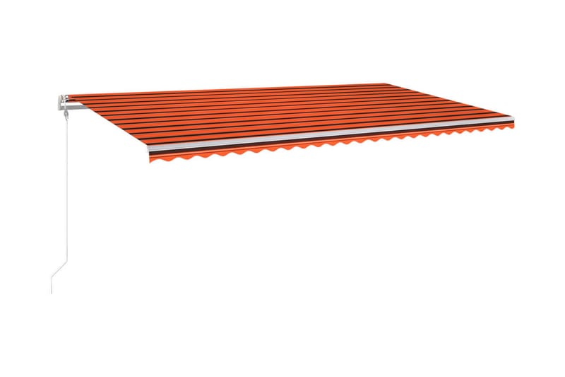 Automatisk markis med vindsensor & LED 600x300cm orange/brun - Orange - Utemöbler - Solskydd - Markiser - Balkongmarkis