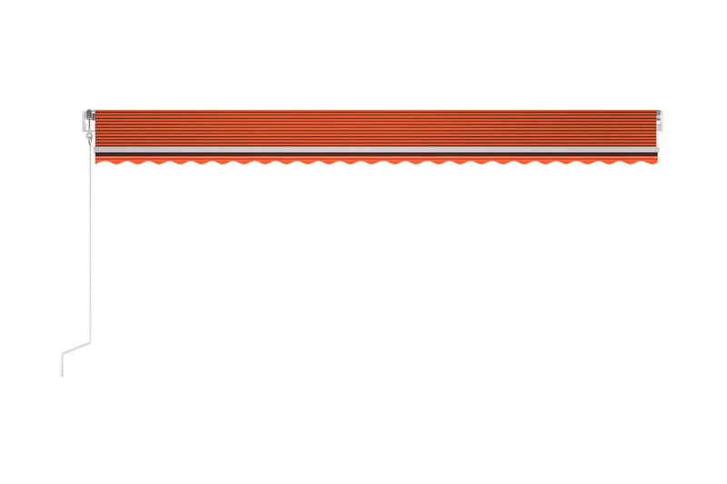 Automatisk markis med vindsensor & LED 600x300cm orange/brun - Orange - Utemöbler - Solskydd - Markiser - Balkongmarkis