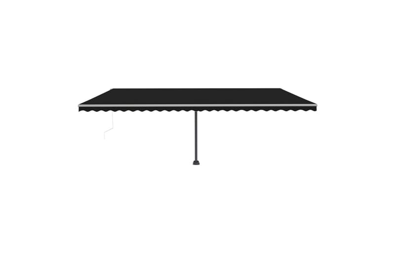 Automatisk markis med vindsensor & LED 600x350 cm antracit - Antracit - Utemöbler - Solskydd - Markiser - Balkongmarkis