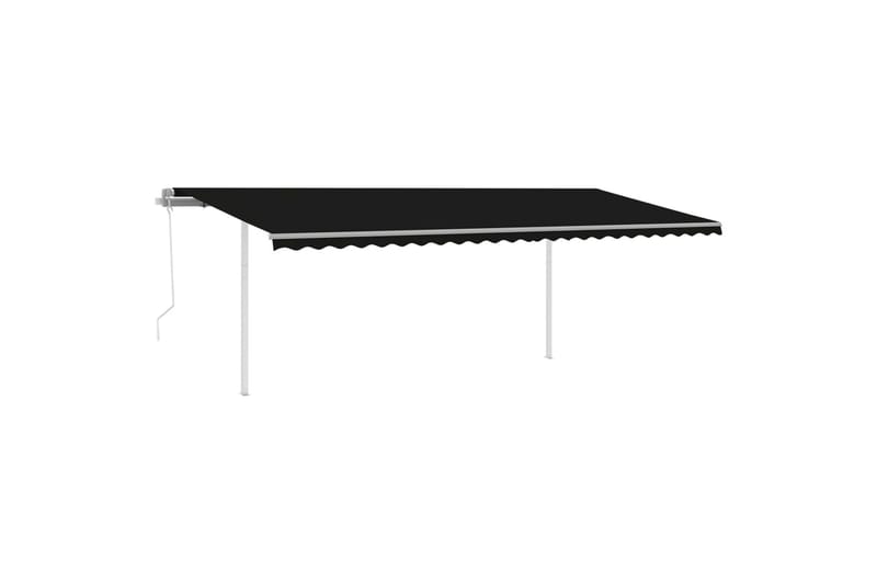 Automatisk markis med vindsensor & LED 6x3 m antracit - Antracit - Utemöbler - Solskydd - Markiser - Balkongmarkis
